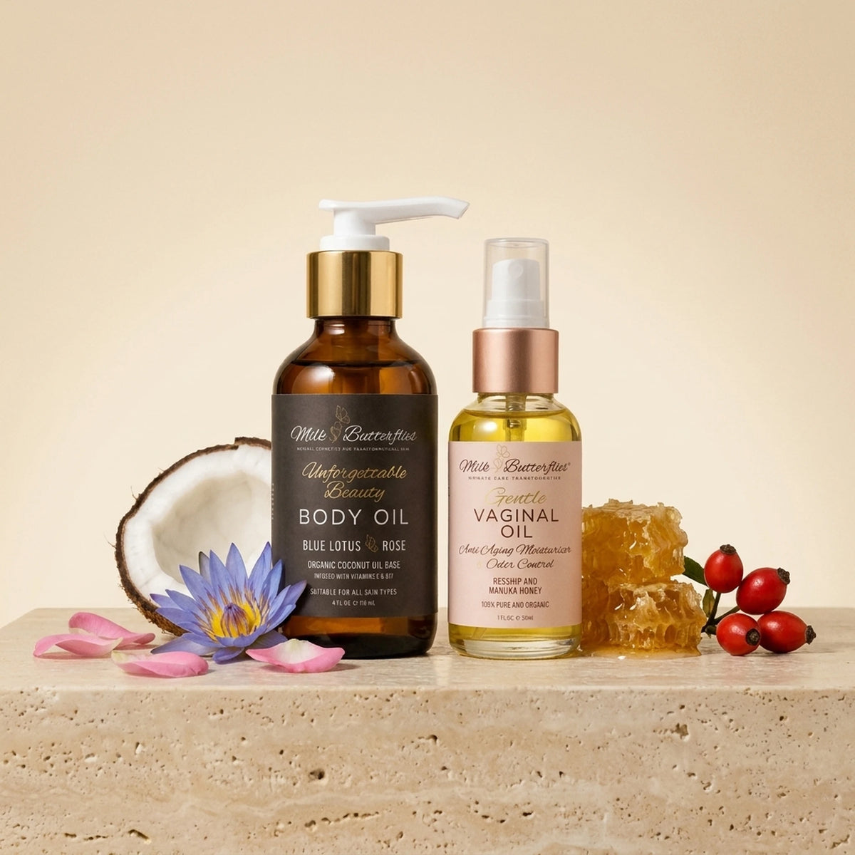 The Ritual Set: Gentle Vaginal Oil + Unforgettable Beauty Body Oil
