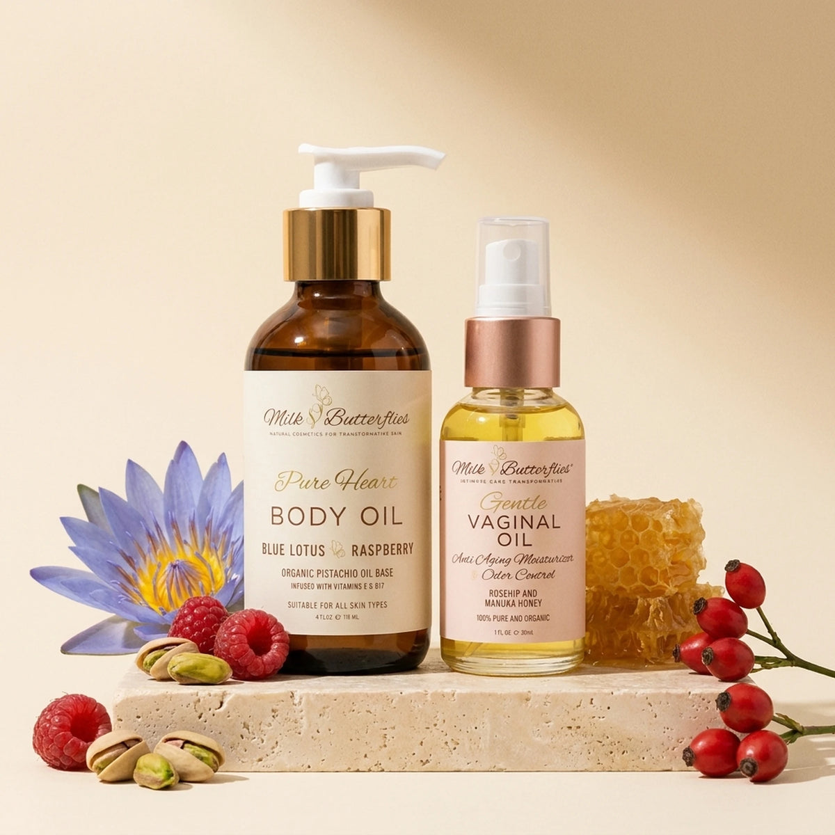The Ritual Set: Gentle Vaginal Oil + Pure Heart Body Oil